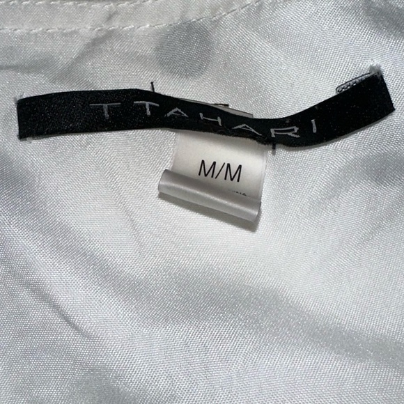 Tahari navy Polka Dot Sheer Blouse - Picture 3 of 5